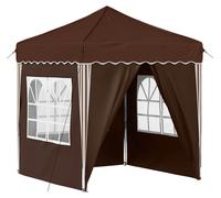 Tente de réception pliable vidaXL 195 x 195 x 245 cm, tissu Oxford marron