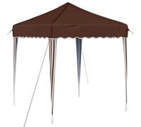 Tente de réception pliable vidaXL 195 x 195 x 245 cm, tissu Oxford marron