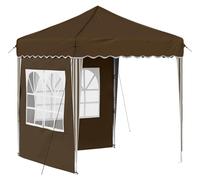 Tente de réception pliable vidaXL 195 x 195 x 245 cm, tissu Oxford taupe