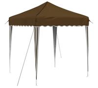 Tente de réception pliable vidaXL 195 x 195 x 245 cm, tissu Oxford taupe