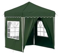 Tente de réception pliable vidaXL 195 x 195 x 245 cm, tissu Oxford vert