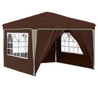 Tente de réception pliable vidaXL 288 x 288 x 245 cm, tissu Oxford marron