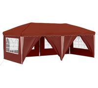 Tente de réception pliable vidaXL 575 x 288 x 245 cm, couleur terre cuite