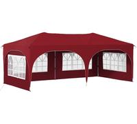 Tente de réception pliable vidaXL 575 x 288 x 245 cm, rouge bordeaux, tissu Oxford