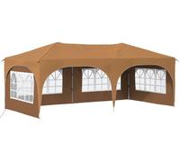 Tente de réception pliable vidaXL 575 x 288 x 245 cm, tissu Oxford beige