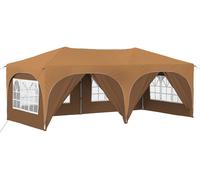 Tente de réception pliable vidaXL 575 x 288 x 245 cm, tissu Oxford beige