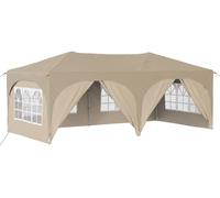 Tente de réception pliable vidaXL 575 x 288 x 245 cm, tissu Oxford crème