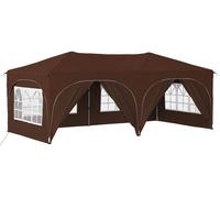 Tente de réception pliable vidaXL 575 x 288 x 245 cm, tissu Oxford marron