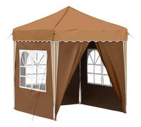 Tente de réception pliable vidaXL, beige, 195 x 195 x 245 cm, tissu Oxford