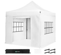 Tente de réception Premium Easy-Up - 3x3 m | Ensemble incl. parois latérales - Blanche