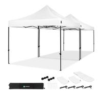 Tente de réception Premium Easy-Up - 6x3 m | Ensemble incl. 2x tente de fête et 1x kit de connexion - Blanche