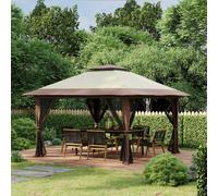 Tente de réception réglable en hauteur, chapiteau pliable de type pop-up, couleur beige