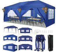 Tente de réception - Tente - Toile de protection - Auvent extérieur - 3 x 6 mètres - Tissu Oxford imperméable - Structure en acier réglable