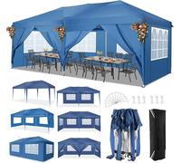 Tente de réception - Tente - Toile de protection - Auvent extérieur - 3 x 6 mètres - Tissu Oxford imperméable - Structure en acier réglable