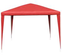 Tente de réception vidaXL 400 x 300 x 255 cm, rouge, en PE et acier