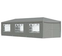 Tente de réception vidaXL 900 x 300 x 255 cm, gris clair, PE et acier