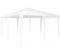 Tente de réception vidaXL blanche 400 x 400 x 266 cm en polyéthylène et acier