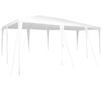 Tente de réception vidaXL blanche 600 x 400 x 266 cm en polyéthylène et acier