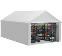 Tente de stockage 4x6 mètres, tente-garage, abri de jardin, tente pour garage avec renforcement du toit et cadre de sol, parois latérales amovibles, tente pour voiture, abri de stockage pour jardin, o