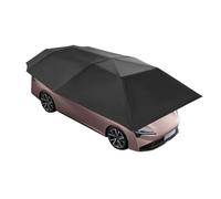 Tente de toit semi-automatique pour voiture - 4,6 x 2,3 m - Pliable | Housse UPF 30 avec œillet en caoutchouc et 4 sangles de protection contre le vent réglables, housse de protection portable