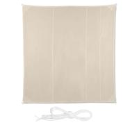 Tente d'ombrage carrée Relaxdays, hydrofuge, protection UV, avec cordes de tension, pour terrasse ou balcon, L x P 5 x 5 m, beige