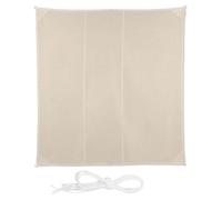 Tente d'ombrage carrée Relaxdays, hydrofuge, protection UV, avec cordes de tension, pour terrasse ou balcon, L x P 4 x 4 m, beige