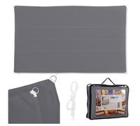 Tente d'ombrage rectangulaire Relaxdays, hydrofuge, résistante aux UV, avec cordes de tension, terrasse, balcon, L x P : 4 x 6 m, gris