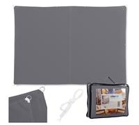 Tente d'ombrage rectangulaire Relaxdays, hydrofuge, résistante aux UV, avec cordes de tension, terrasse, balcon, L x P : 4 x 5 m, gris