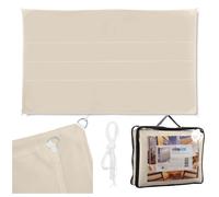 Tente d'ombrage rectangulaire Relaxdays, hydrofuge, résistante aux UV, avec cordes de tension, terrasse, balcon, L x P : 4 x 6 m, beige