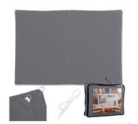 Tente d'ombrage rectangulaire Relaxdays, imperméable et anti-UV, avec cordes, pour terrasse/balcon, 2 x 3 m, gris