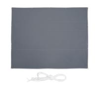 Tente d'ombrage rectangulaire Relaxdays, L x P : 5 x 6 m, hydrofuge, résistante aux UV, avec cordes de tension, terrasse, balcon, gris