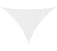 Tente d'ombrage triangulaire - 4 x 5 x 6,4 m - Tissu en coton - Blanc - Tissu d'ombrage imperméable - Protection UV à 95 % - Avec cordons de fixation - Triangle asymétrique pour le jardin et la terras