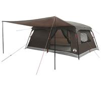 Tente familiale vidaXL marron et gris, 500 x 400 x 230 cm, polyester et acier