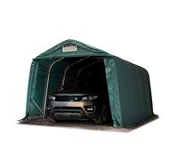 Tente-Garage carport 3,3 x 4,8m d'élevage abri agricole Tente de Stockage bâche PVC 800 N Armature Solide Vert Fonce