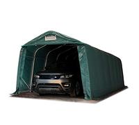 TOOLPORT 3,3x8,4 m, Tente garage, PVC 800, H. 2,1 m, vert foncé, avec statique (type de sol : terre) - (49686)
