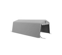 Tente garage carport dim 6L x 3,3l x 2,4H m acier galvanisé robuste PE haute densité 150 g/m² imperméable anti-UV gris