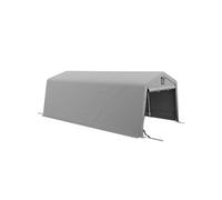 Tente garage carport dim 6L x 3,3l x 2,4H m acier galvanisé robuste PE haute densité 150 g/m² imperméable anti-UV gris