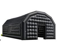 Tente gonflable SucceBuy 8 x 6 x 4 m, tente cubique pour discothèque, boîte de nuit et événements, pavillon de mariage avec ventilateur de 1 100 W, sac de sable, 2 fenêtres, idéale pour les anniversai