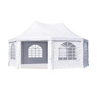 TOOLPORT PRO Tente pagode 6x6 m, bâche PVC, blanc - (1068)
