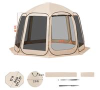Tente-paravent, modèle pop-up, moustiquaire, 3,65 x 3,35 m