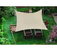 Tente pare-soleil imperméable, rectangulaire, 3 x 5, beige