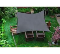 Tente pare-soleil imperméable, rectangulaire, 3 x 5, Szary