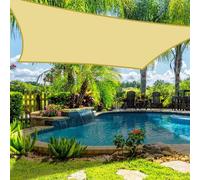 Tente pare-soleil imperméable rectangulaire 4 x 4 m, protection contre le soleil et le vent, toile résistante à la déchirure en tissu Oxford 420D avec œillets et cordes, pour balcon, jardin et camping