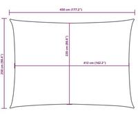 Tente pare-soleil rectangulaire - 2,5 x 4,5 m - Blanche - Tissu Oxford - Imperméable et anti-UV - Tente pare-soleil enduite dePolyuréthane- Idéale pour les balcons et les terrasses - Avec cordes et fi