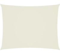 Tente pare-soleil rectangulaire - 3 x 4 m - Crème - Tissu Oxford - Imperméable et anti-UV - Corde pare-soleil enduite dePolyuréthane- Avec cordes et fixations en acier inoxydable