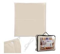 Tente pare-soleil Relaxdays, 4 x 4 m, polyester, imperméable, toile à œillets et cordes de tension, toile pare-soleil carrée, beige