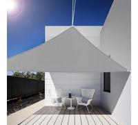 Tente pare-soleil triangulaire, 3 x 3 x 3 m, protection solaire, imperméable, protection contre le vent, protection contre les UV, 99 % de protection solaire avec œillets, évacuation rapide de la chal