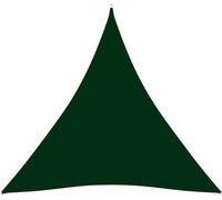 Tente pare-soleil triangulaire - 4 x 4 x 4 m - Tissu imperméable - Vert foncé - Protection UV à 95 % - Piquets de fixation inclus - Triangle isocèle pour jardin et terrasse