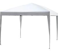 Tente pavillon - Pavillon pliable - 3 x 3 m - Hauteur réglable - Sac de transport - Bâche en toile - Blanc/Argent