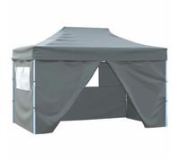 Tente pliable - vidaXL - 3 x 4,5 m - Anthracite - 4 parois latérales - Résistante à l'eau